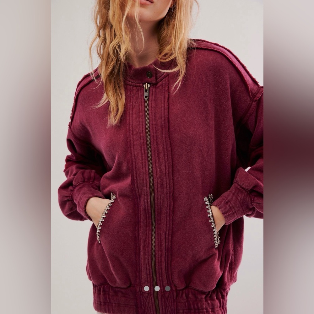 NWOT Free People Tricia Fix Open Heart Sweatshirt - Medium - Picture 2 of 11